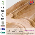 JHK-M02 Economic Evagination Rut Decorative Protrude Raised Line Turkmenistan Natural Sapelli MDF Moulded Storm Door Skin